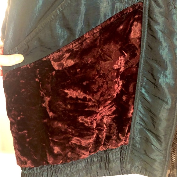 Vintage Ski Jacket Re-designed With Velvet And Embroidery - Picture 3 of 5